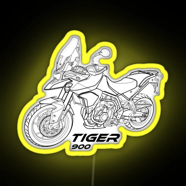 Tiger 900 Adventure Motorbike Offroad Motorbike RGB Neon Sign
