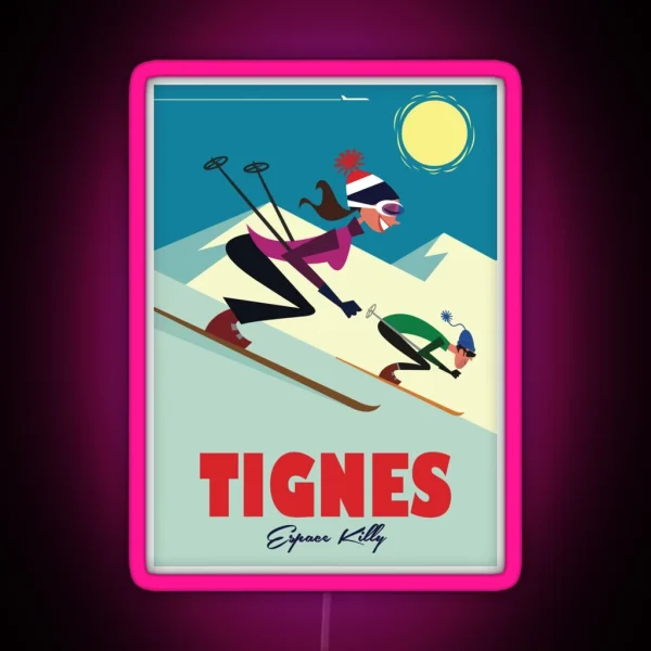 Tignes Poster RGB Neon Sign