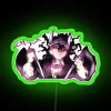 Tilt-proof haganezuka RGB neon sign with a vibrant green glow