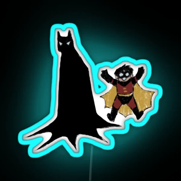 Tim And Bat BTAS RGB Neon Sign