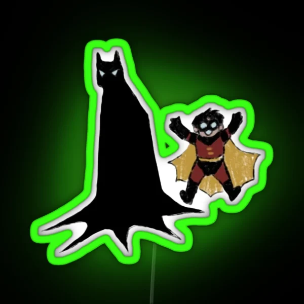Tim And Bat BTAS RGB Neon Sign