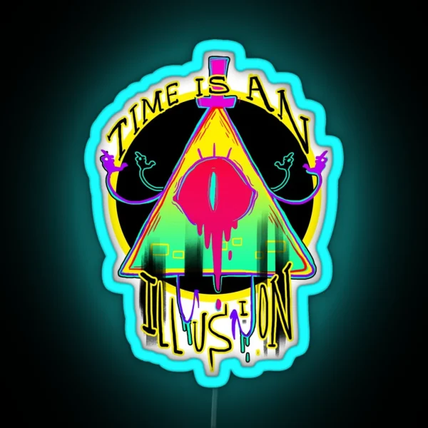TIME IS AN ILLUSION RGB Neon Sign