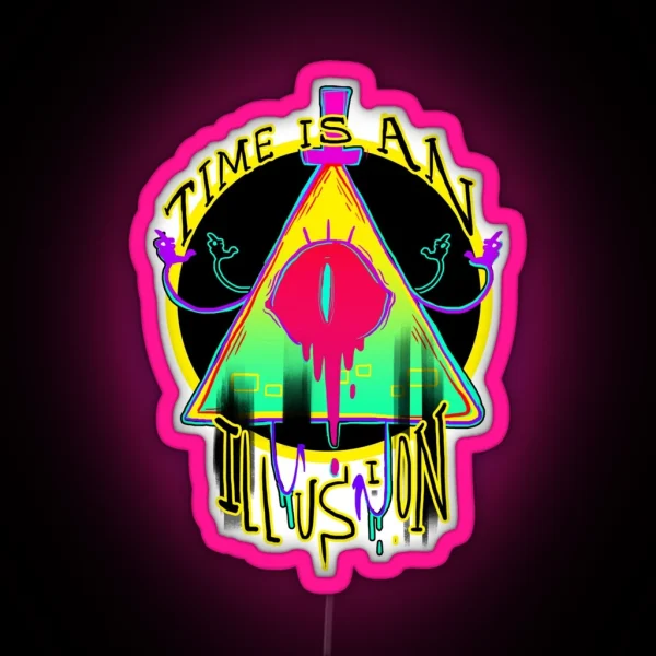 TIME IS AN ILLUSION RGB Neon Sign