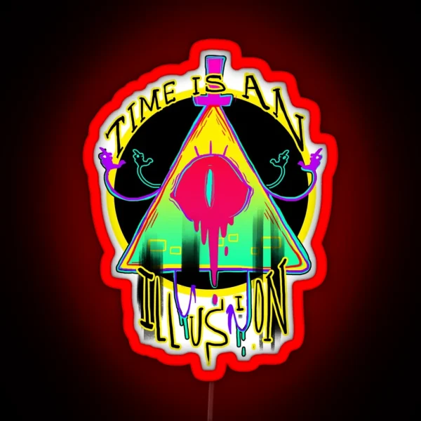 TIME IS AN ILLUSION RGB Neon Sign