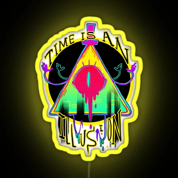 TIME IS AN ILLUSION RGB Neon Sign