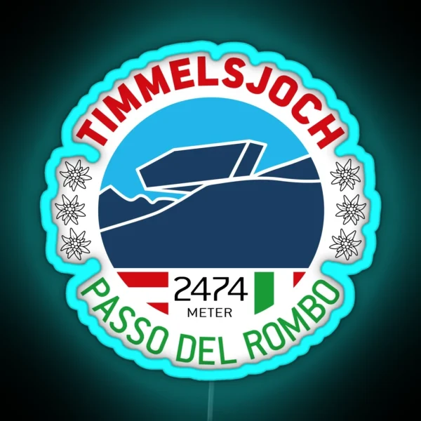 Timmelsjoch Passo Del Rombo V2 RGB Neon Sign