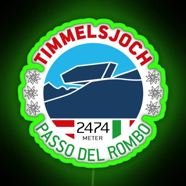 Timmelsjoch Passo Del Rombo V2 RGB Neon Sign