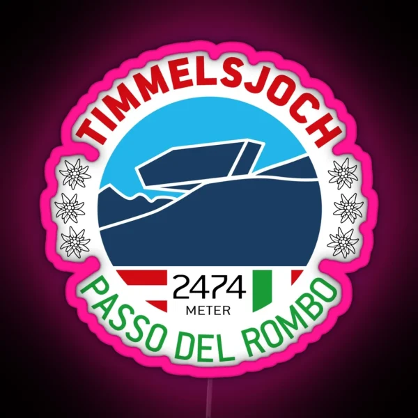 Timmelsjoch Passo Del Rombo V2 RGB Neon Sign