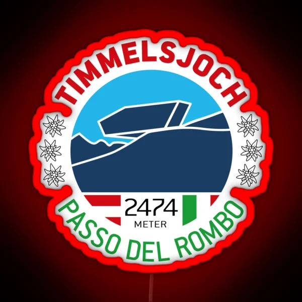 Timmelsjoch Passo Del Rombo V2 RGB Neon Sign