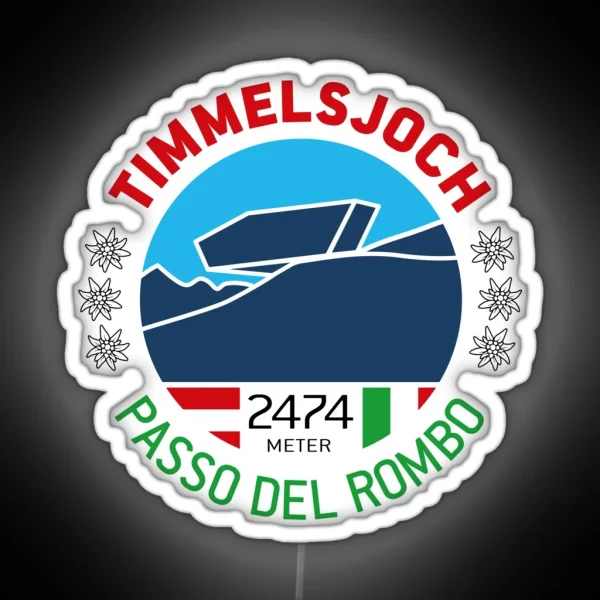 Timmelsjoch Passo Del Rombo V2 RGB Neon Sign