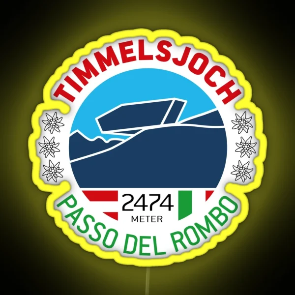 Timmelsjoch Passo Del Rombo V2 RGB Neon Sign