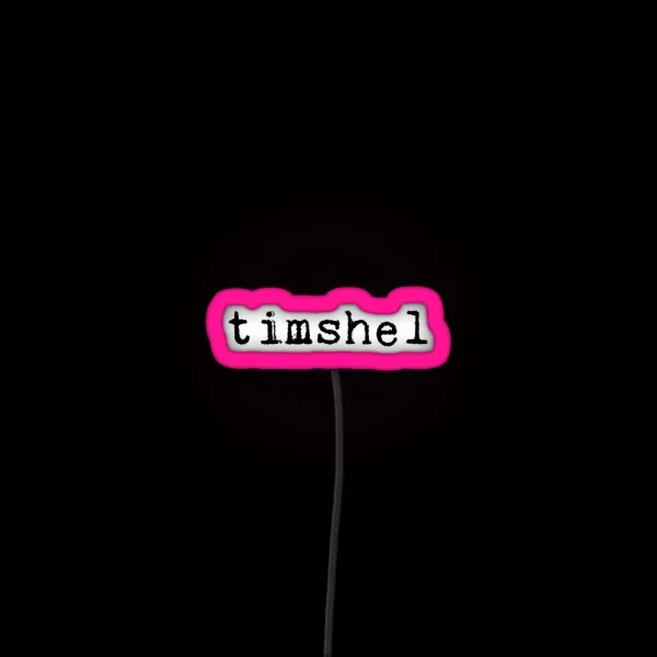 Timshel Typewriter Font RGB Neon Sign