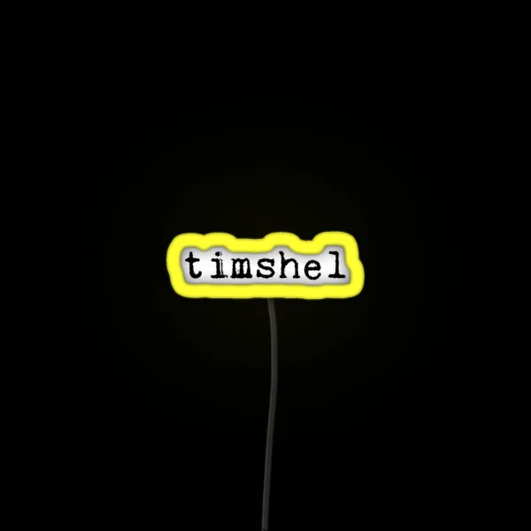Timshel Typewriter Font RGB Neon Sign