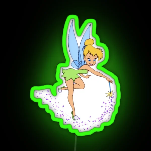 Tinkerbell And Her Wand RGB Neon Sign