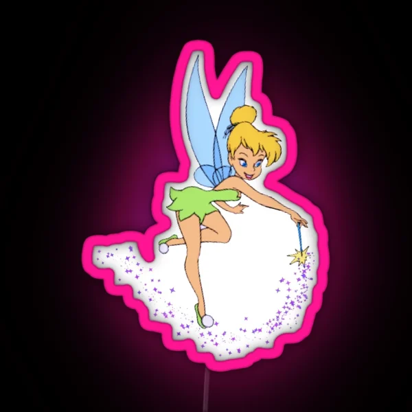 Tinkerbell And Her Wand RGB Neon Sign