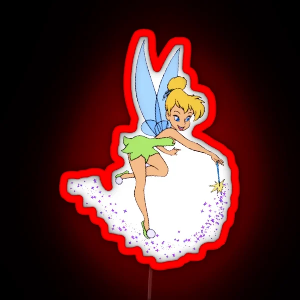 Tinkerbell And Her Wand RGB Neon Sign