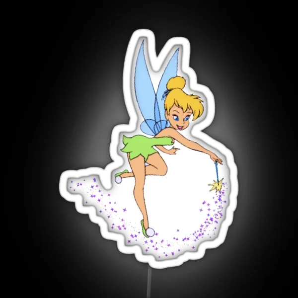 Tinkerbell And Her Wand RGB Neon Sign