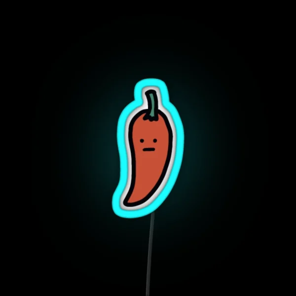Tiny Chili Original Hand Drawn Miniature RGB Neon Sign