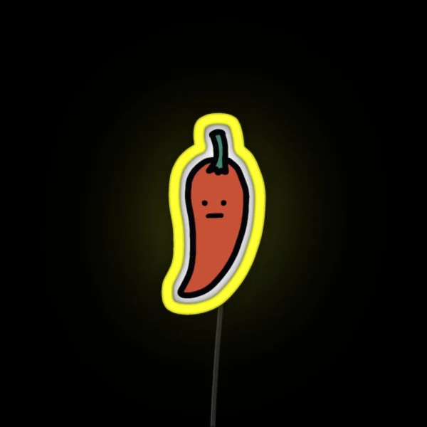 Tiny Chili Original Hand Drawn Miniature RGB Neon Sign