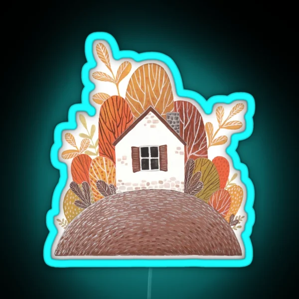 Tiny House In The Garden RGB Neon Sign