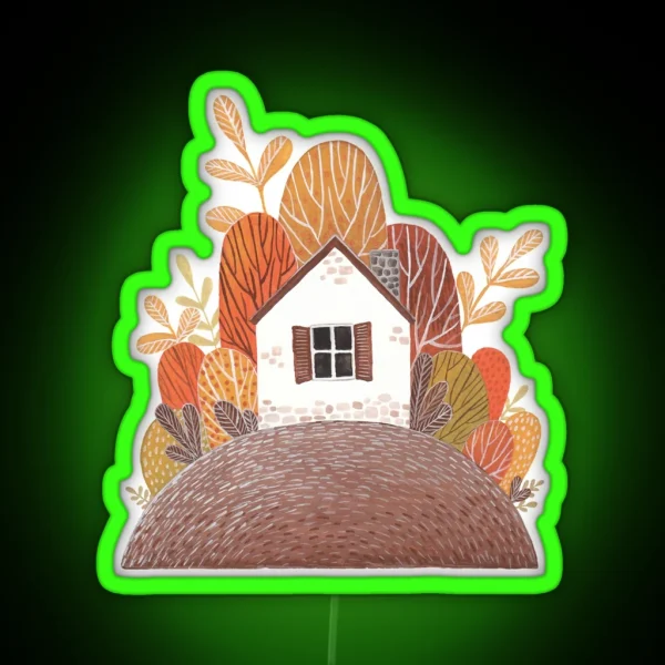 Tiny House In The Garden RGB Neon Sign