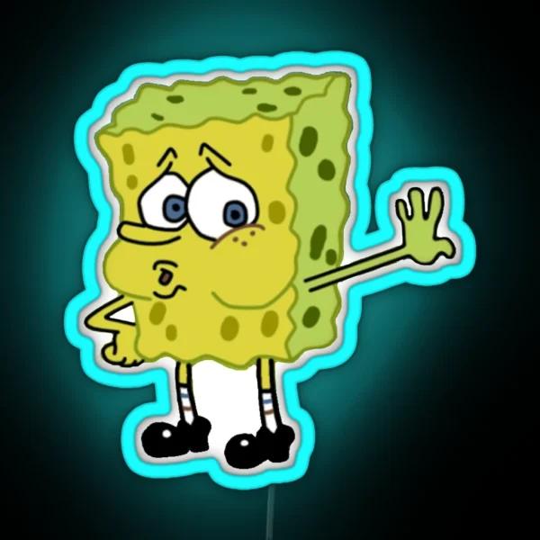 Tired Spongebob Meme RGB Neon Sign