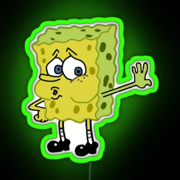 Tired Spongebob Meme RGB Neon Sign