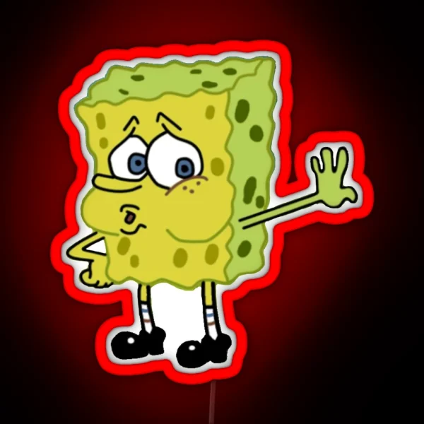 Tired Spongebob Meme RGB Neon Sign