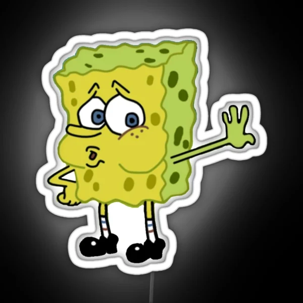Tired Spongebob Meme RGB Neon Sign