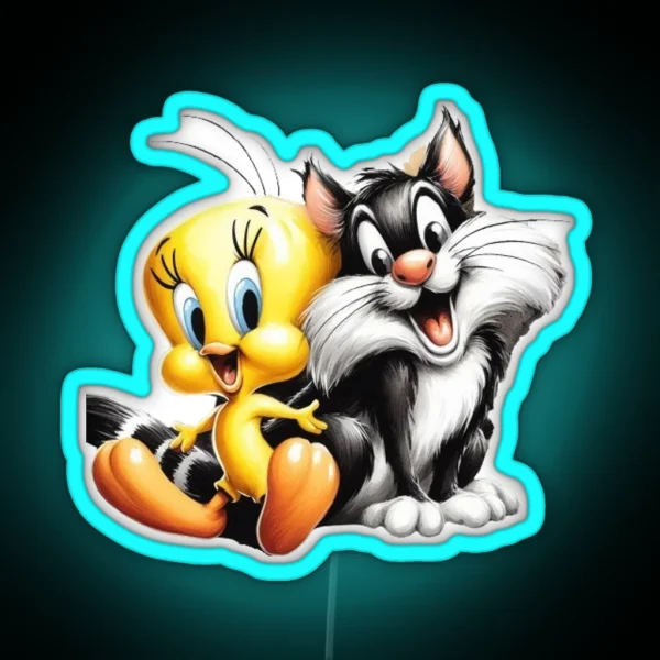 Titi And Grosminet Malice Duo RGB Neon Sign