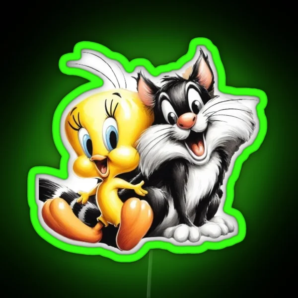 Titi And Grosminet Malice Duo RGB Neon Sign