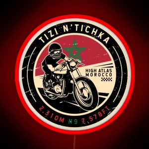 Tizi N Tichka Morocco Motorcycle RGB Neon Sign