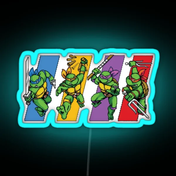 TMNT Character Select RGB Neon Sign