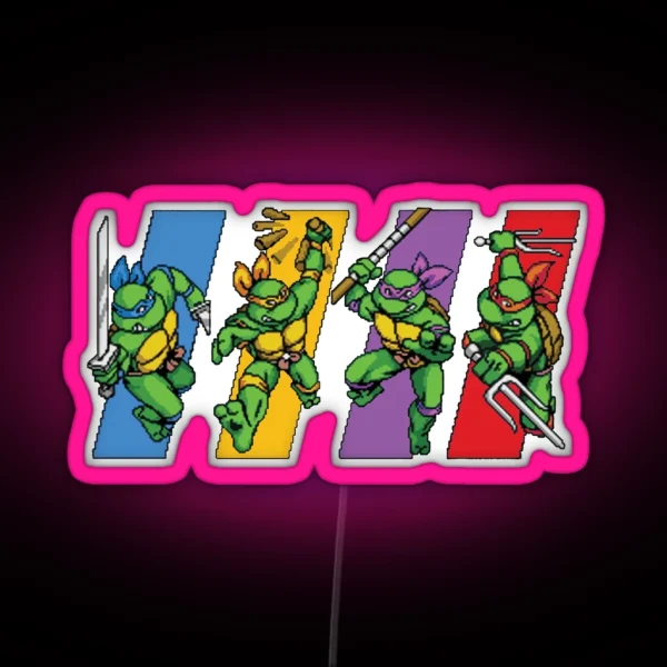 TMNT Character Select RGB Neon Sign