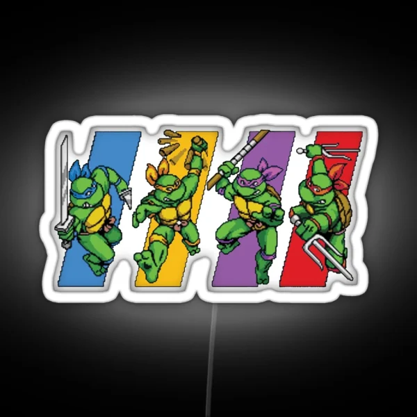 TMNT Character Select RGB Neon Sign