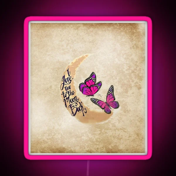 To My Dad So Much Backgroud Snowflakes RGB Neon Sign