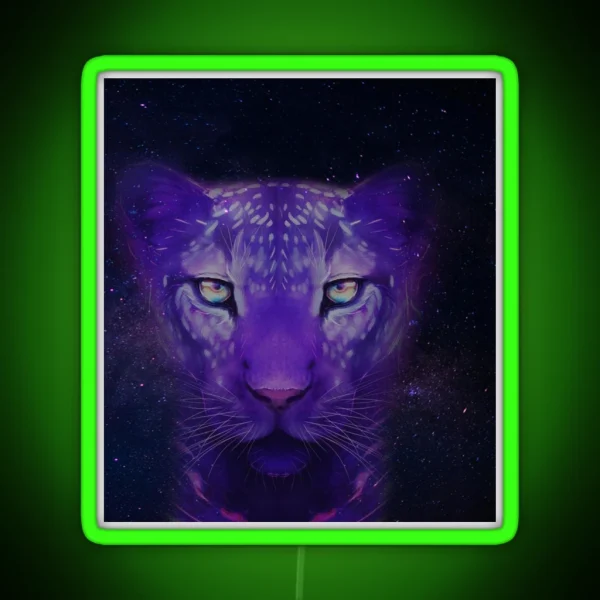 To My Daughter Lion Purple Love Mom RGB Neon Sign