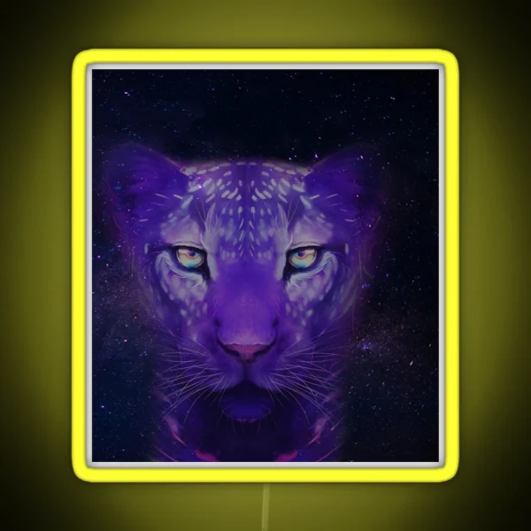 To My Daughter Lion Purple Love Mom RGB Neon Sign