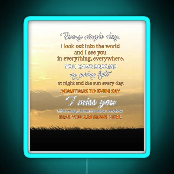To My Mom Ticket Backgroud Clasic RGB Neon Sign