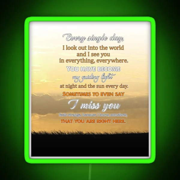To My Mom Ticket Backgroud Clasic RGB Neon Sign
