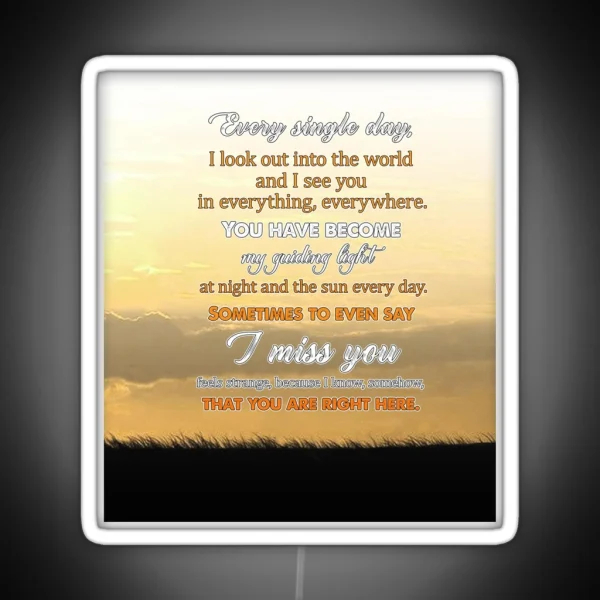 To My Mom Ticket Backgroud Clasic RGB Neon Sign