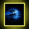 Colorful neon sign with watercolor background, reading 'To My Special Mother-In-Law' in yellow.
