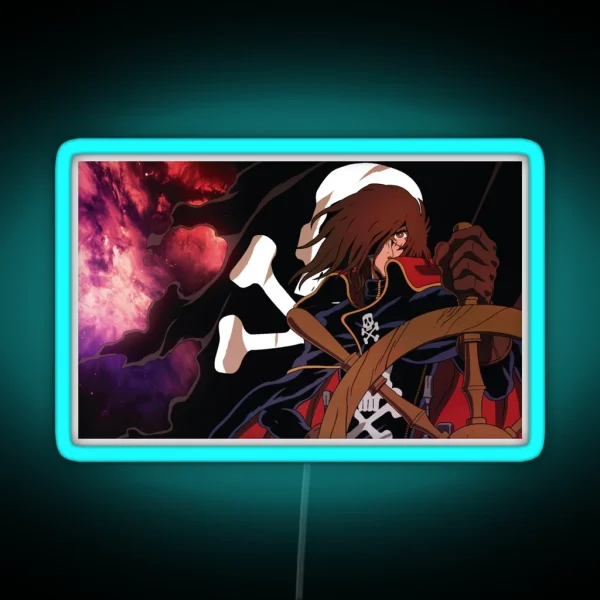 To The Infinity With Harlock RGB Neon Sign