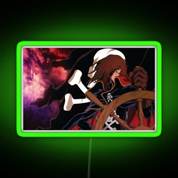 To The Infinity With Harlock RGB Neon Sign