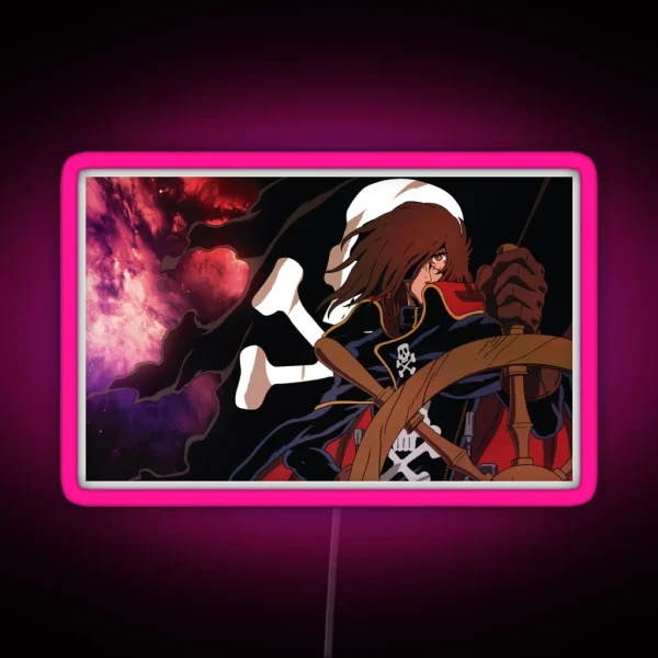 To The Infinity With Harlock RGB Neon Sign