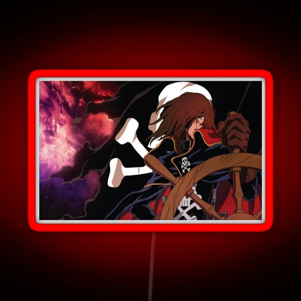 To The Infinity With Harlock RGB Neon Sign
