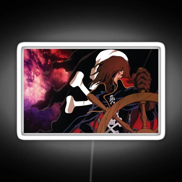 To The Infinity With Harlock RGB Neon Sign