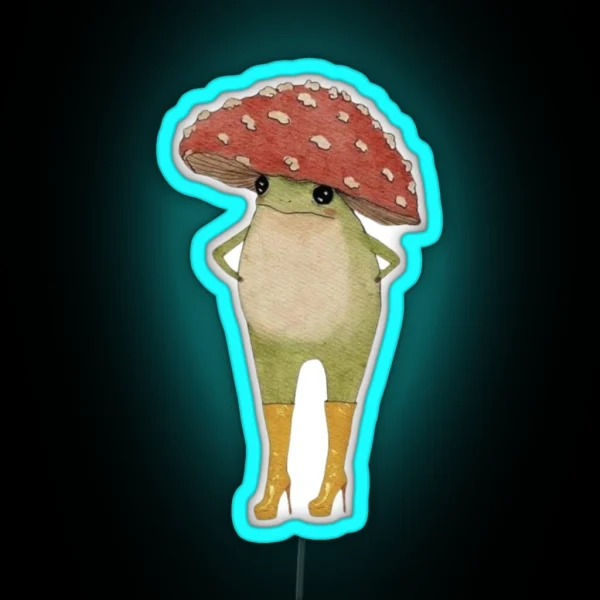 Toad Mushroom In Heels RGB Neon Sign