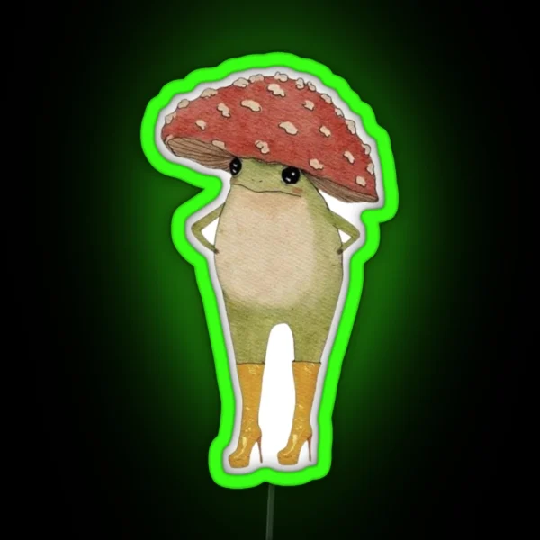 Toad Mushroom In Heels RGB Neon Sign