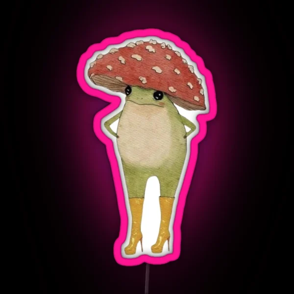 Toad Mushroom In Heels RGB Neon Sign